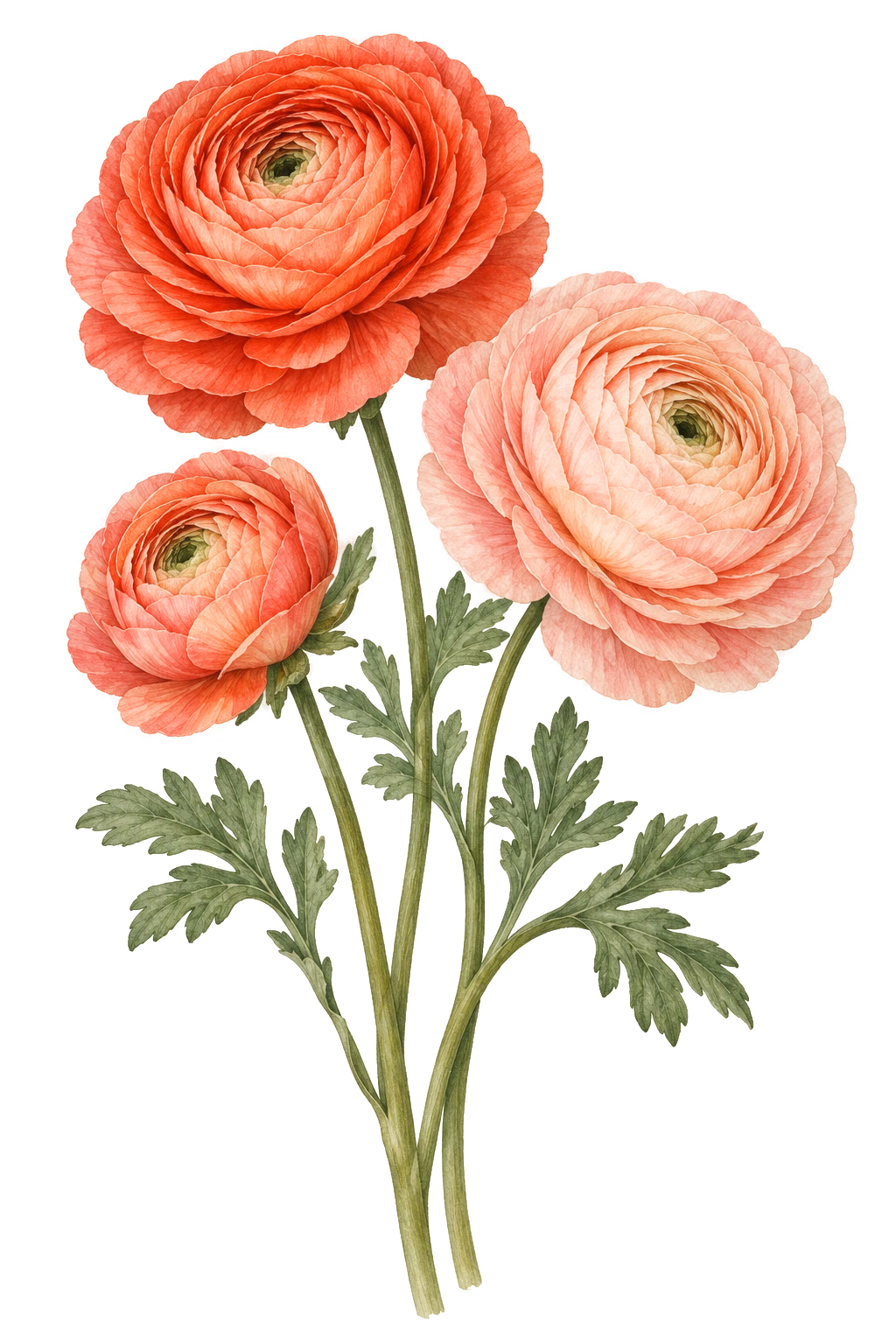 Ranunculus botanical illustration