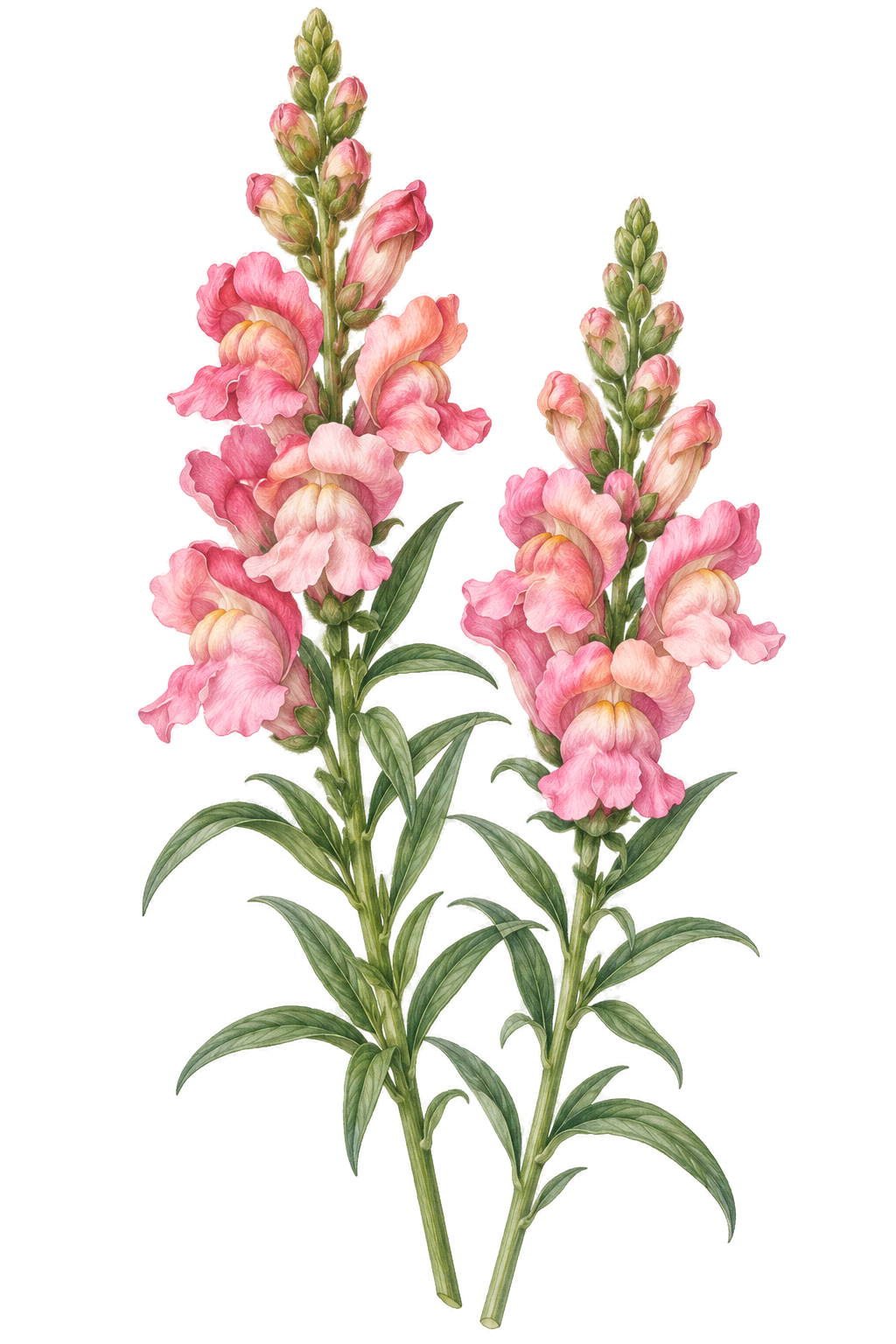 Snapdragon botanical illustration