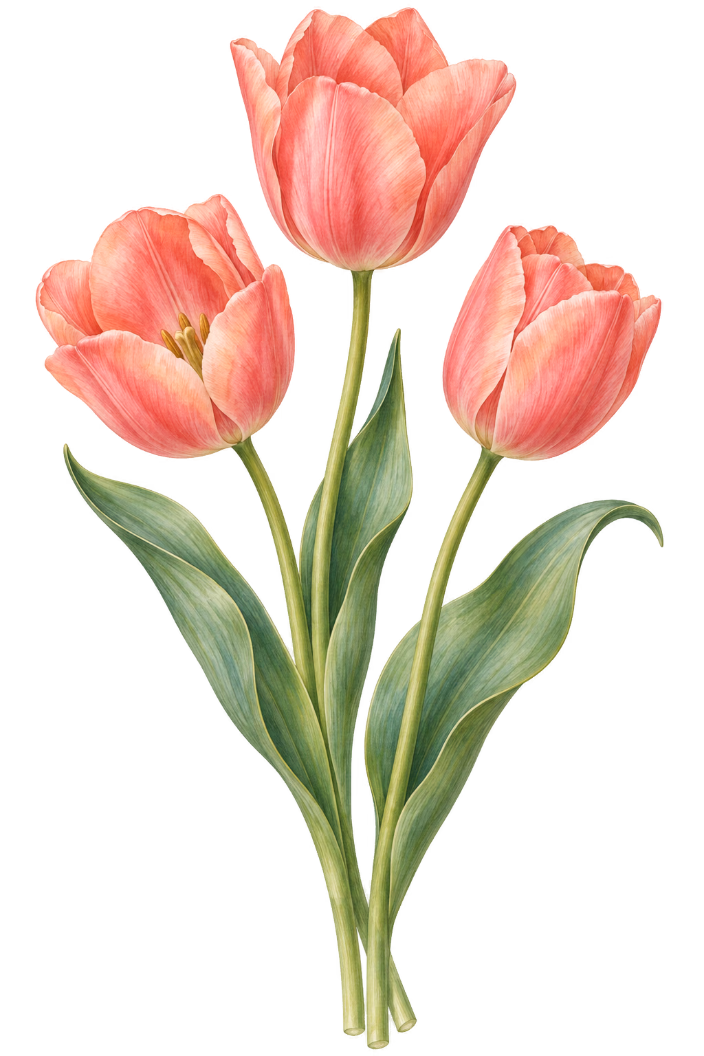 Tulip botanical illustration